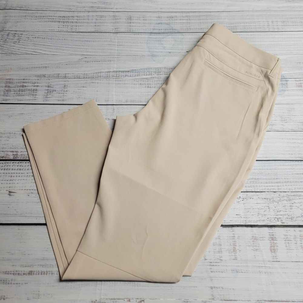 Bonobos Golf Pants Performance Chino Mens 38x30 Straight Leg Beige Tailored Fit‎